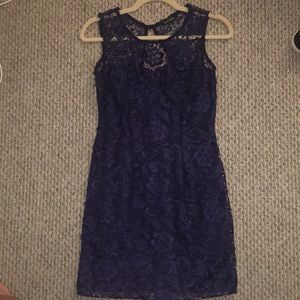 Navy Blue Lace Dress